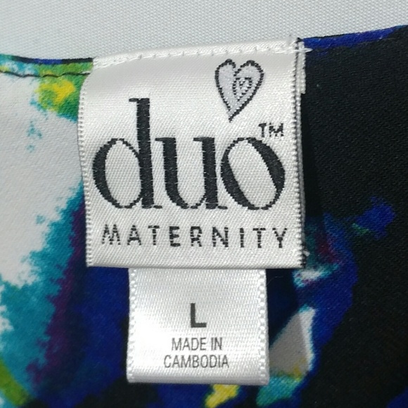 Duo Maternity Floral Sleeveless Dress Tunic Top - Picture 3 of 5